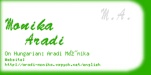 monika aradi business card